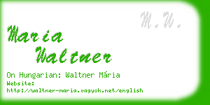 maria waltner business card